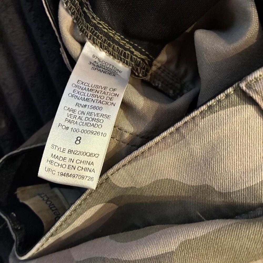 Camo Cargo Pants Studded Pockets Military Y2K Size 8 - Picture 4 of 6